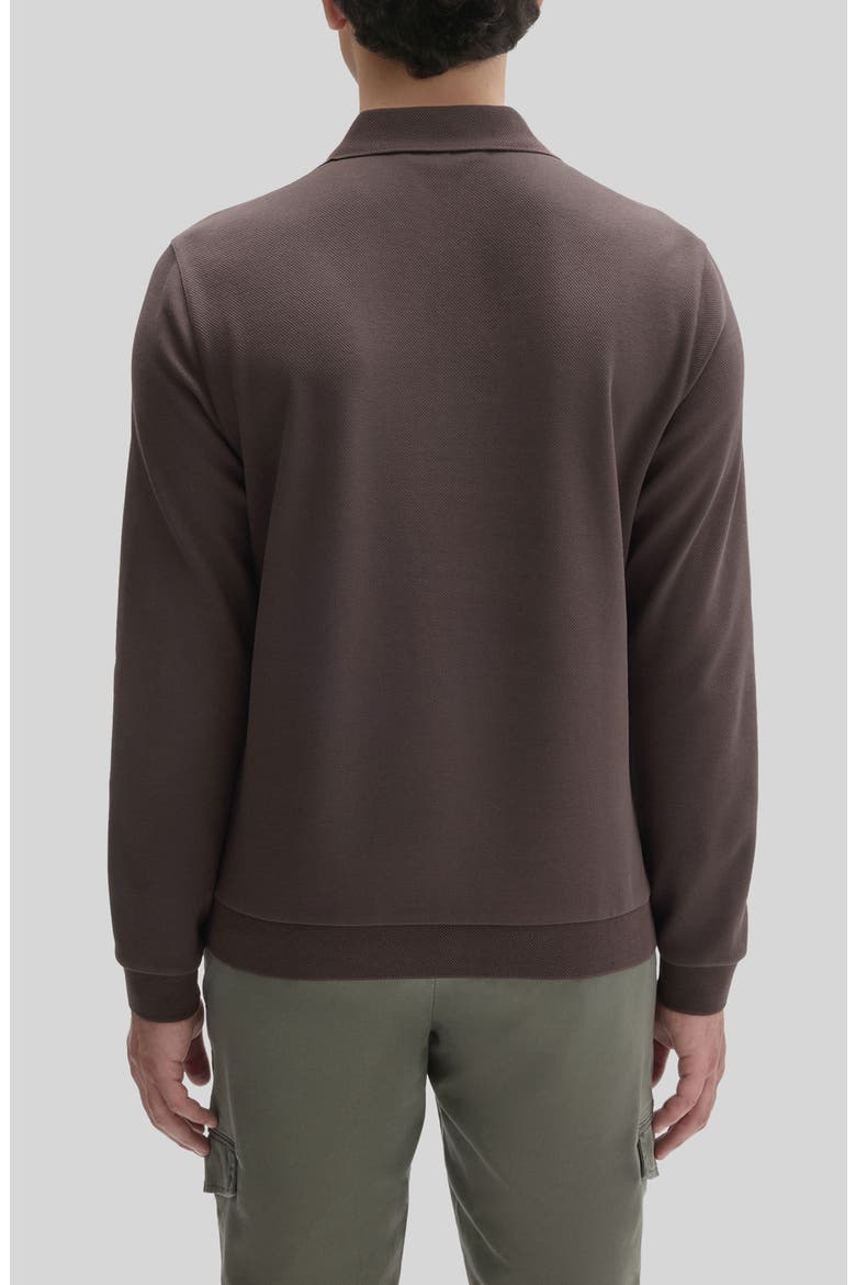 Elton Long Sleeve Polo, Alternate, color, ESPRESSO