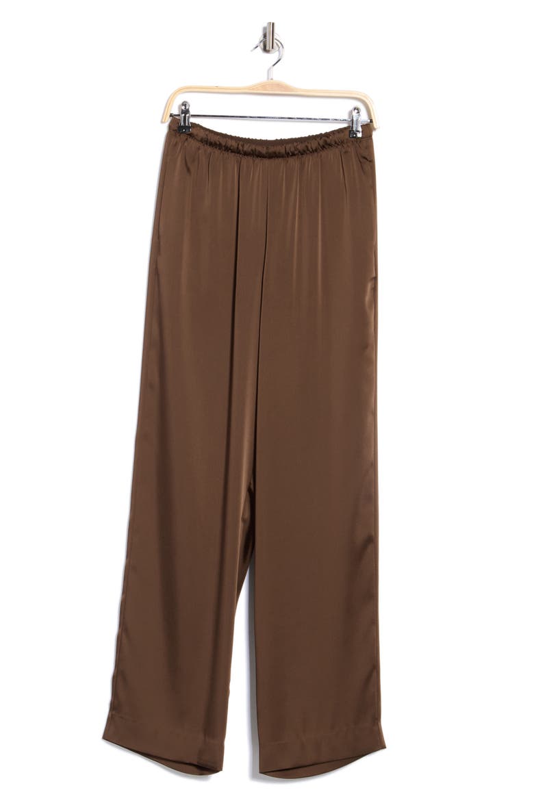 Satin Pull-On Pants, Alternate, color, ARGAN