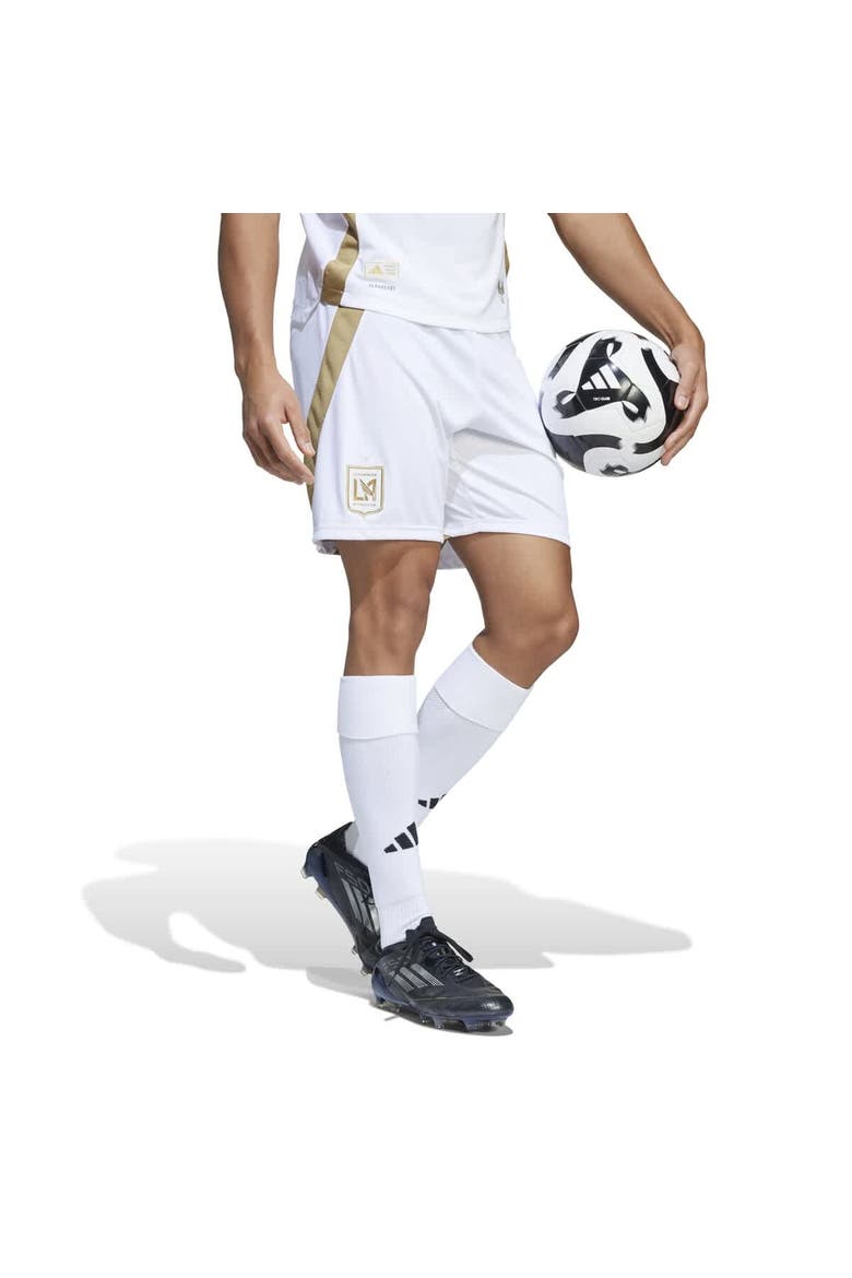 Men's adidas  White LAFC Away 2025 Secondary Authentic Shorts, Alternate, color, White