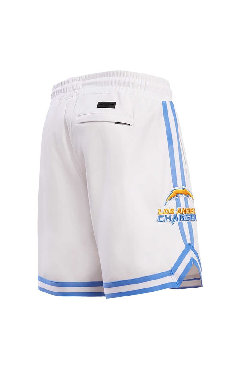 PRO STANDARD Men's Pro Standard White Los Angeles Chargers Classic Chenille Shorts, Alternate, color, 
