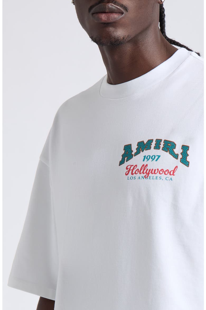 Oversize Hollywood Graphic T-Shirt, Alternate, color, WHITE