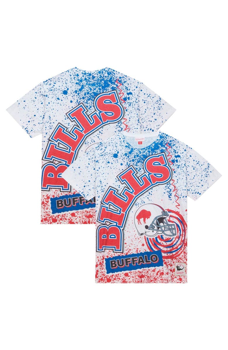 Mitchell & Ness Men's Mitchell & Ness White Buffalo Bills Team Burst Sublimated T-Shirt, Alternate, color, White