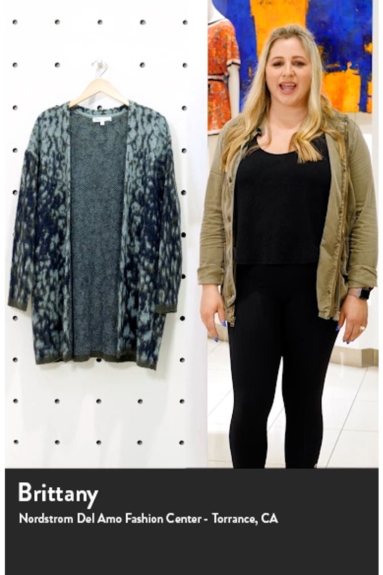 Brushed Abstract Open Cardigan video