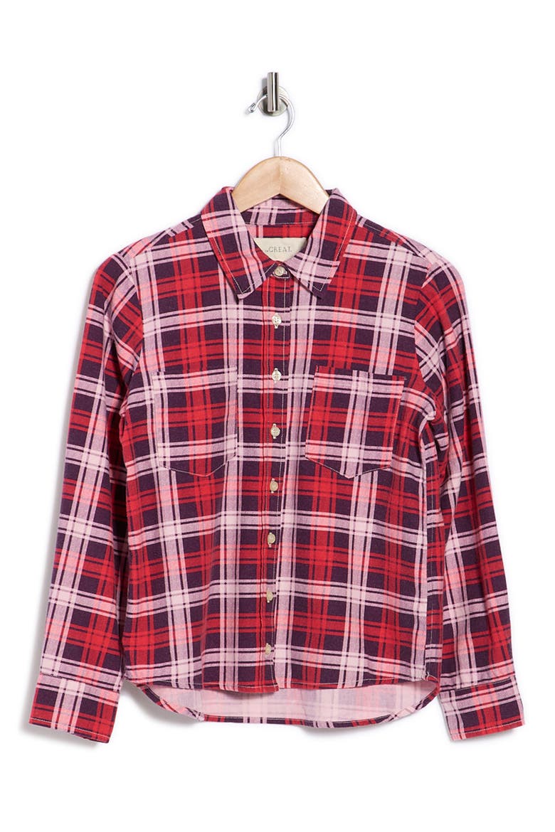 The Scouting Plaid Button-Up Shirt, Alternate, color, FUCHSIA PLAID