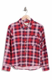 THE GREAT. The Scouting Plaid Button-Up Shirt