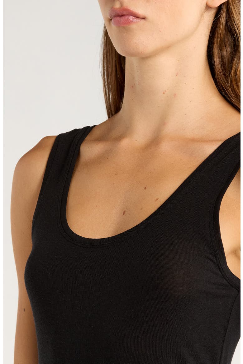 Luxe Delicate Layering Tank Top, Alternate, color, BLACK