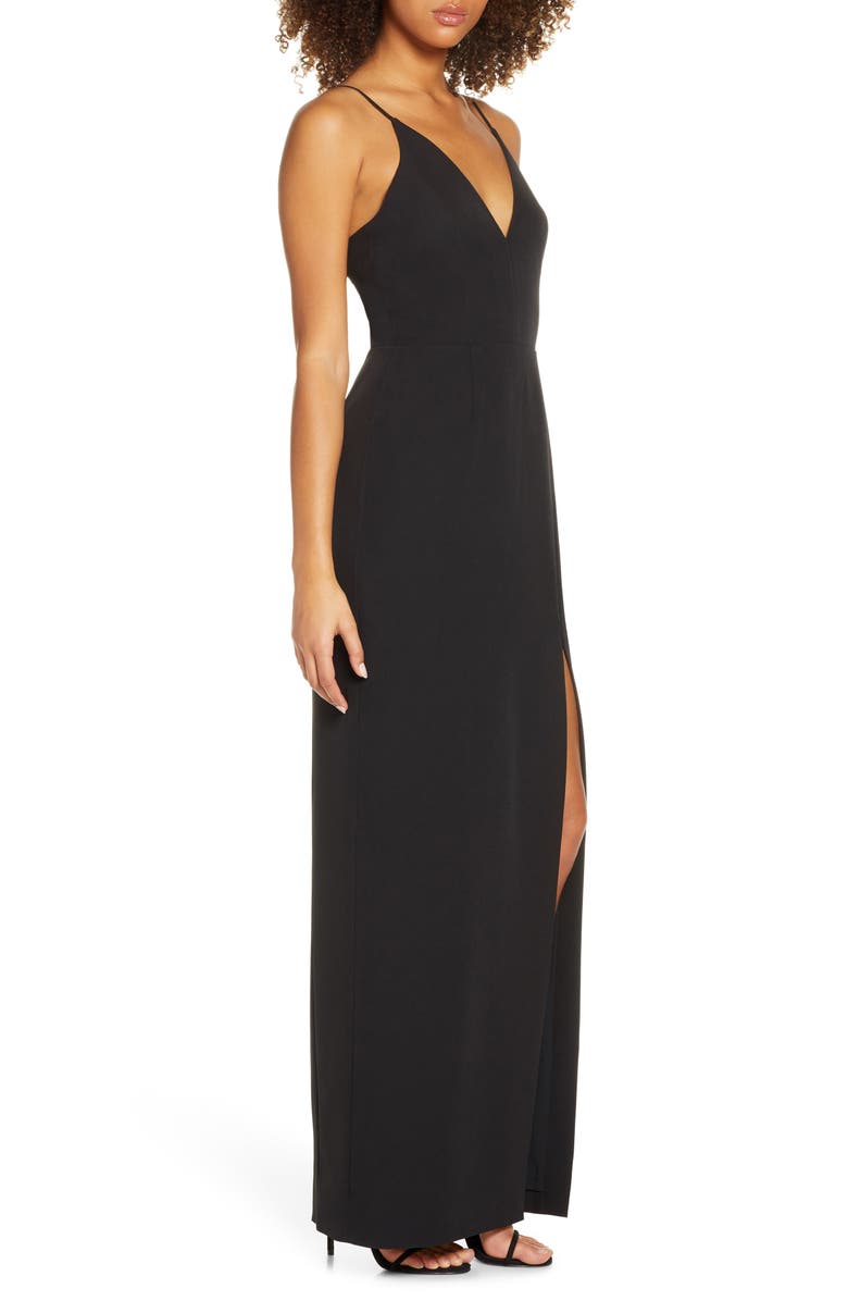 WAYF The Maisle Scuba Crepe Column Gown, Alternate, color, 