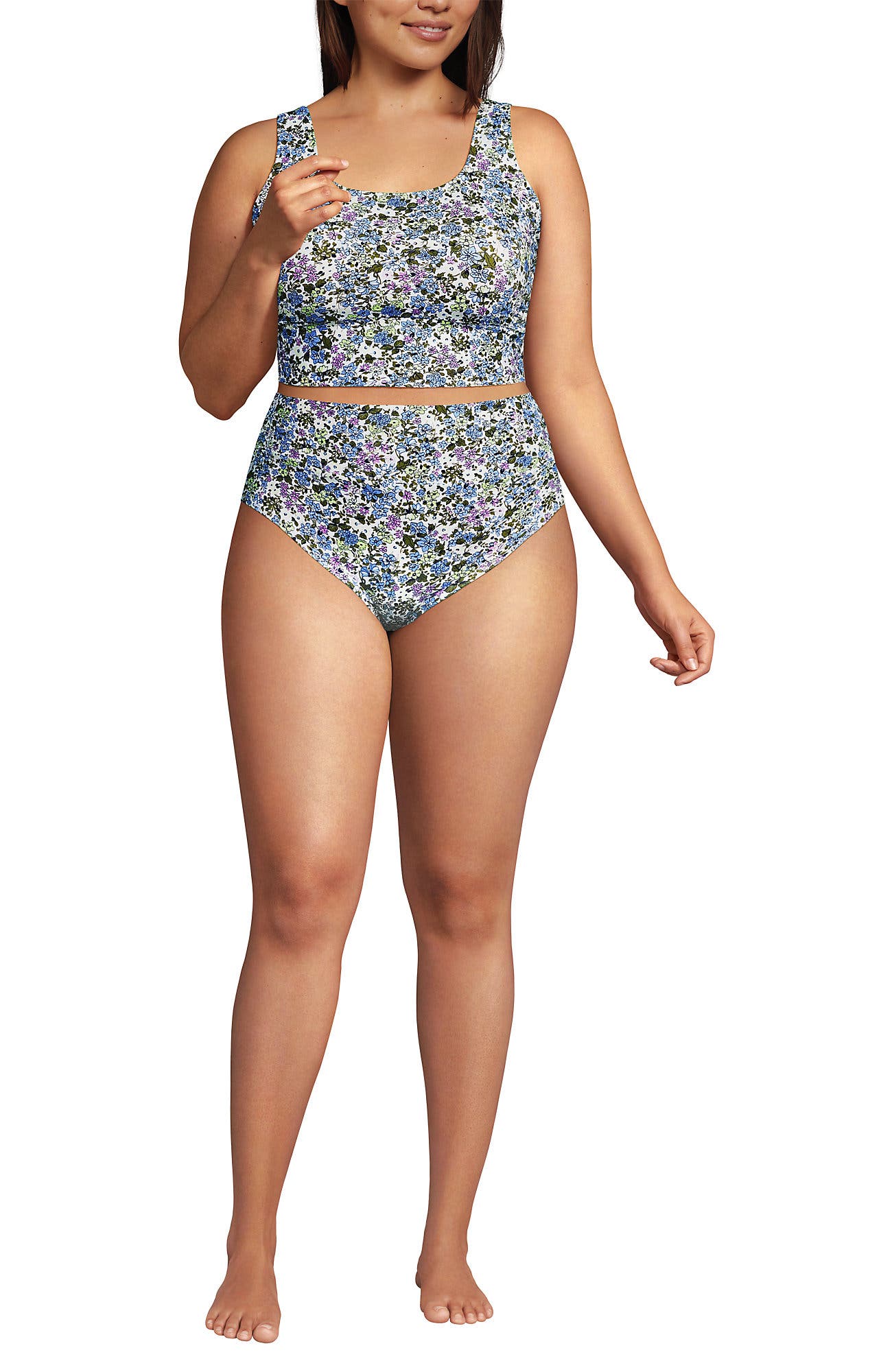 White/Lilac Multi Ditsy Floral