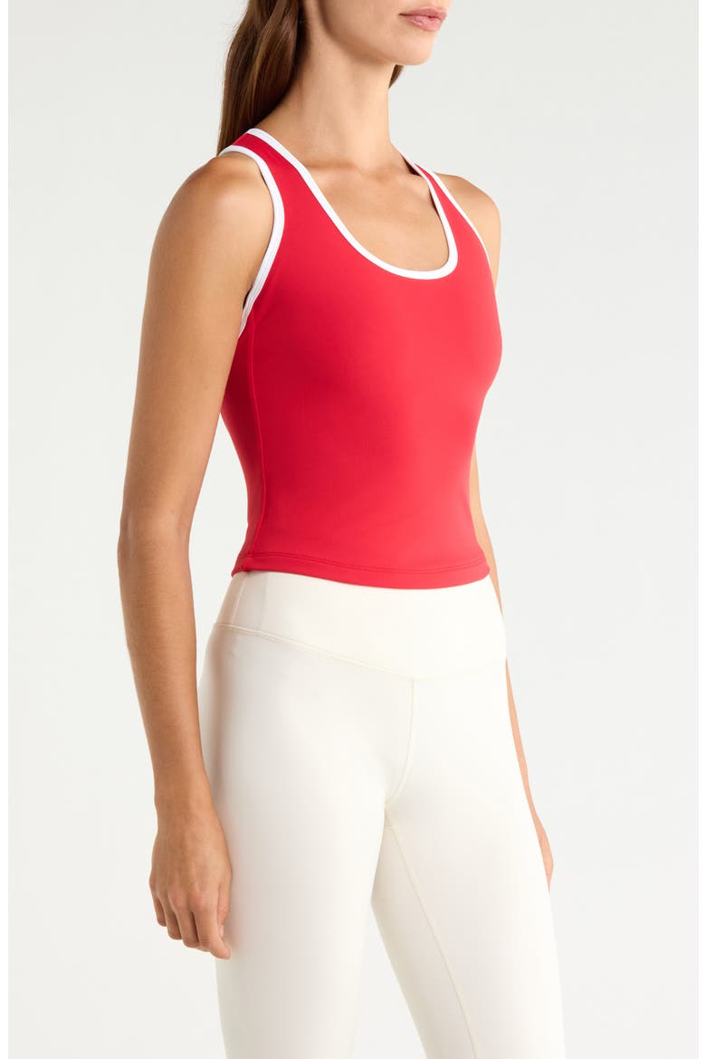 Back Cutout Tank, Alternate, color, CHERRY/WHITE