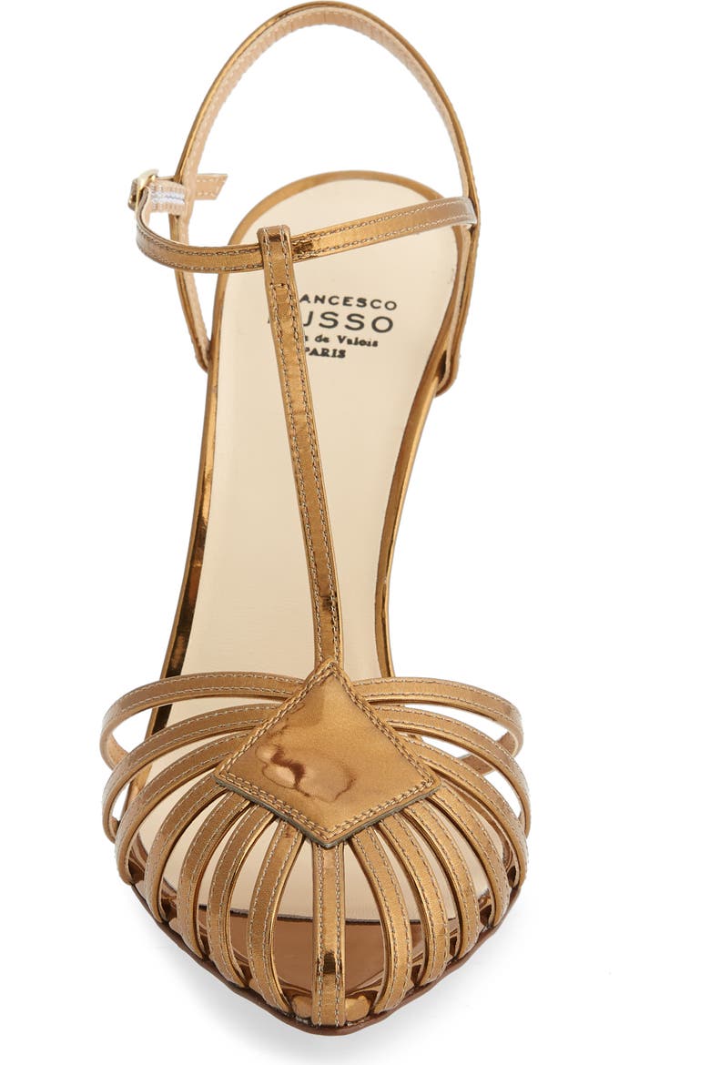Francesco Russo T-Strap Metallic Stiletto Pump (Women) | Nordstrom Francesco Russo T-Strap Metallic Stiletto Pump (Women) | Nordstrom