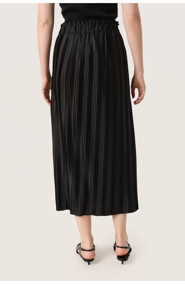 Soaked in Luxury Sivone Plisse Elastic Waist Maxi Skirt, Alternate, color, Black