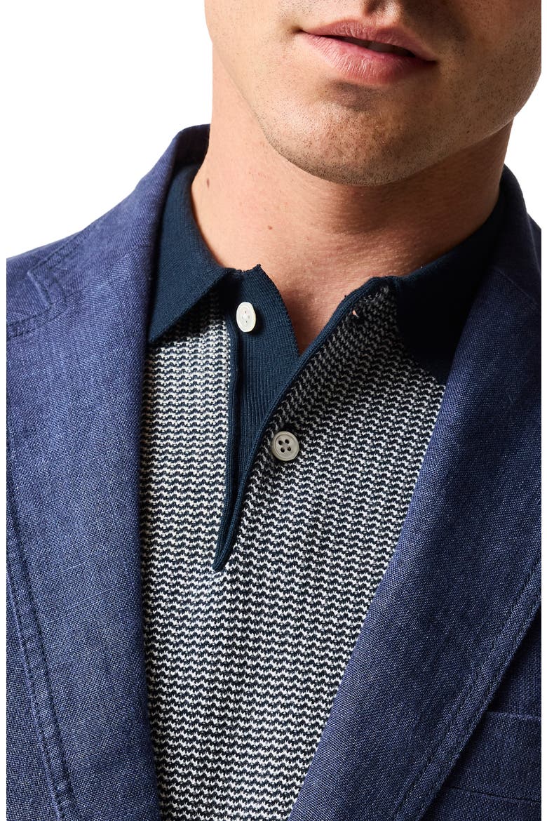 Resort Linen Jacket, Alternate, color, NAVY