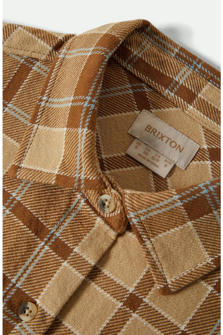 Bowery Plaid Cotton Twill Overshirt, Alternate, color, WASHED COPPER