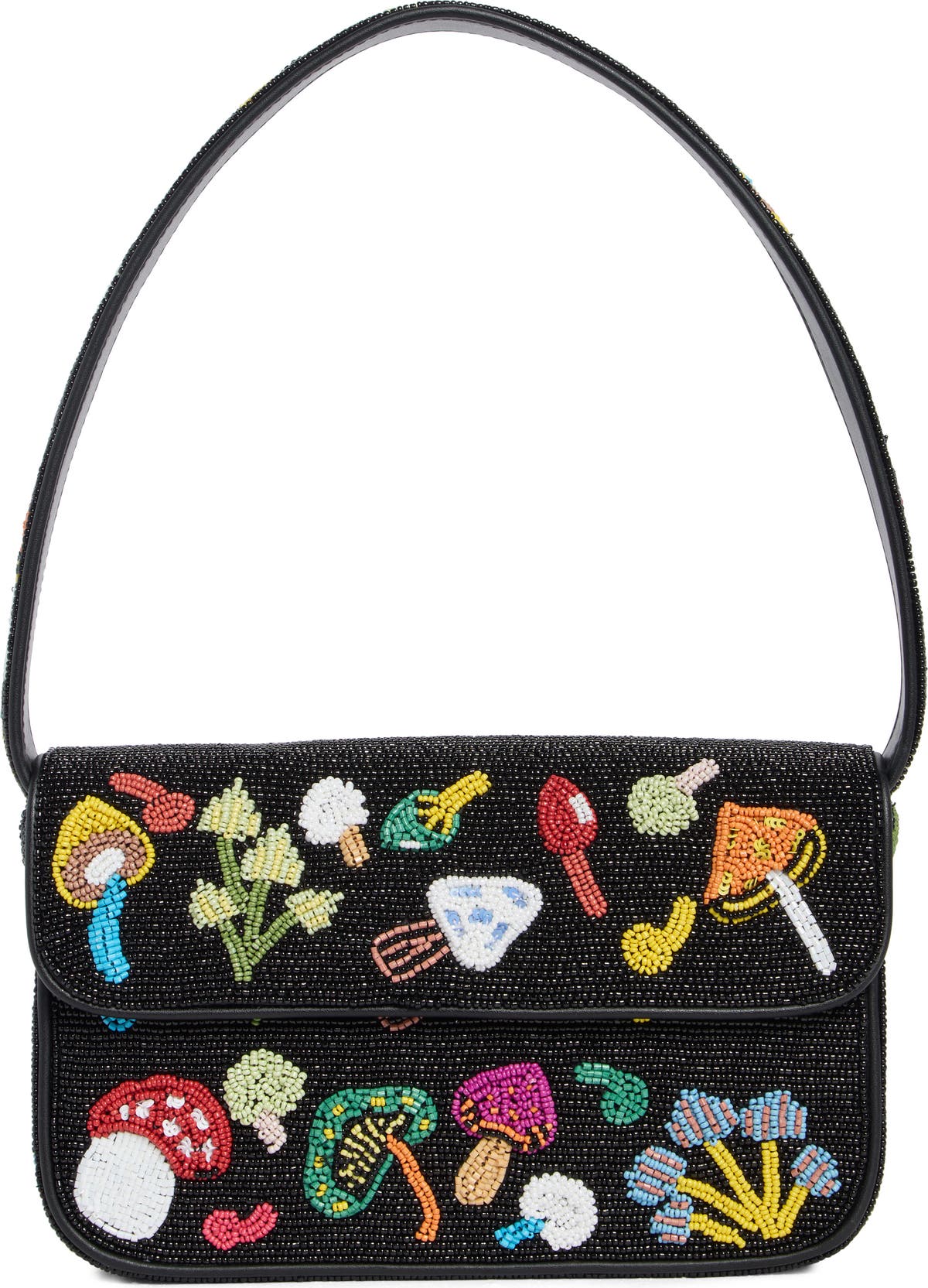 Staud Tommy beaded satin shoulder bag