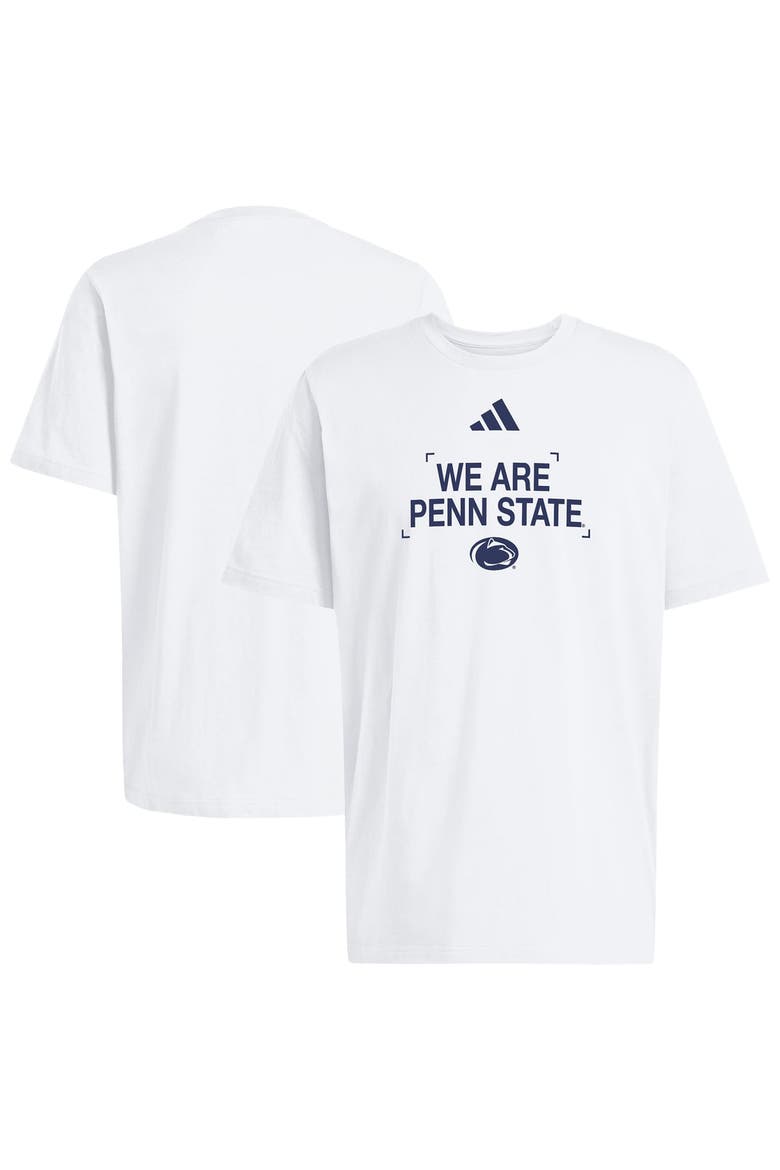 Men's adidas White Penn State Nittany Lions Slogan Cotton T-Shirt, Main, color, White