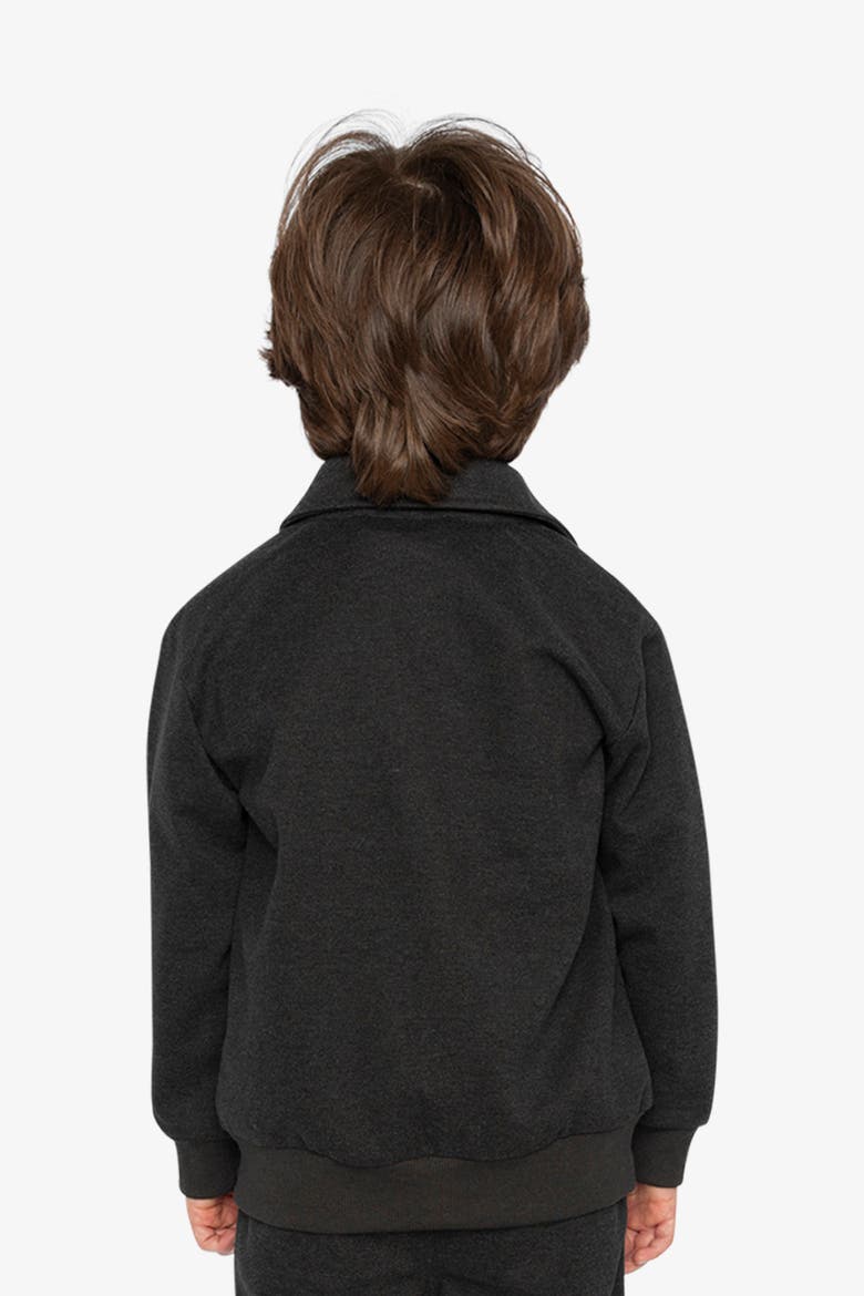 Front Zip Stretch Twill Ribbed Cuff Jacket, Alternate, color, Black