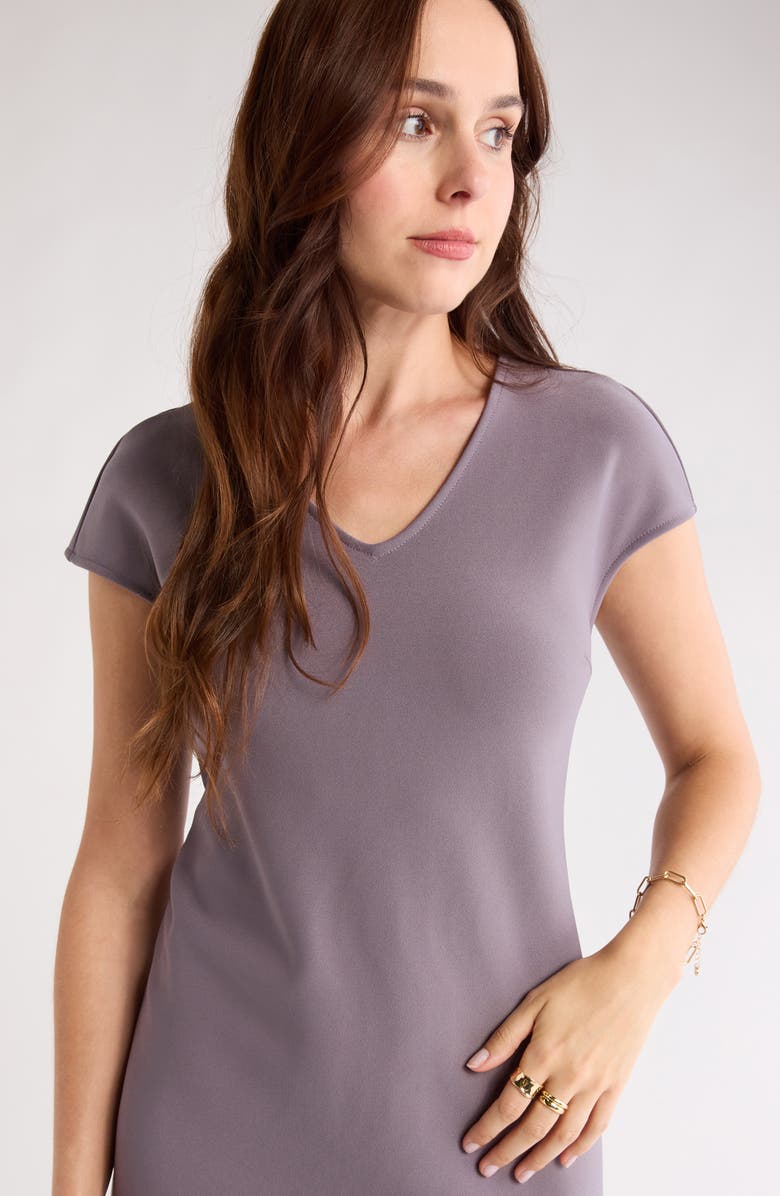 NORDSTROM RACK V-Neck Shift Dress, Alternate, color, Grey Excalibur