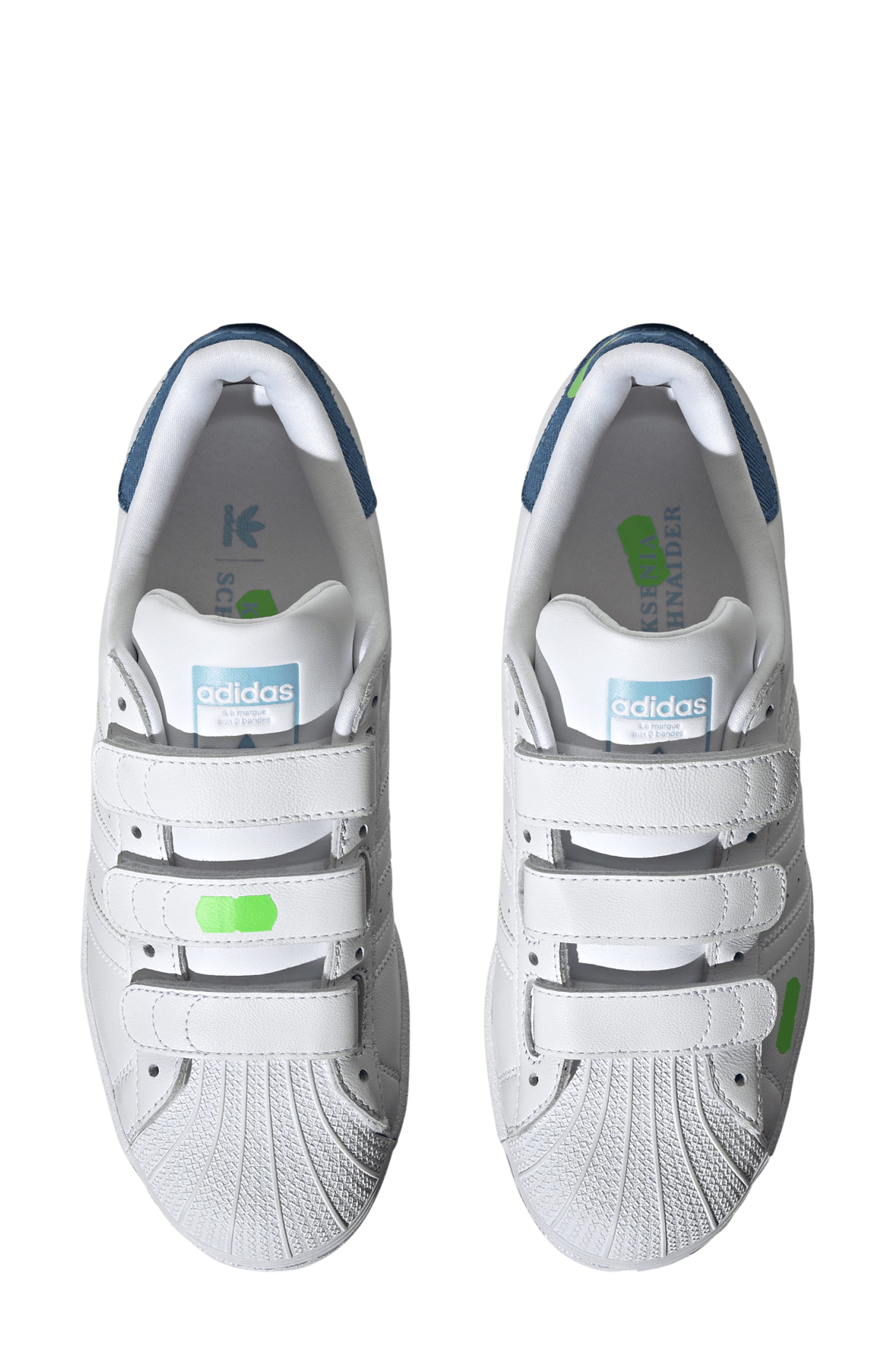 adidas x KSENIASCHNAIDER Superstar Sneaker, Alternate, color, Ftwr White