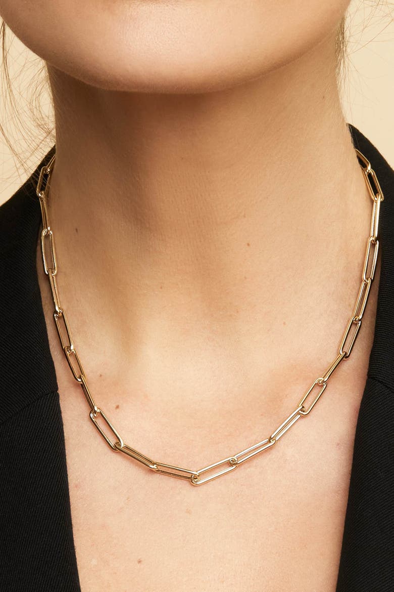 14K Gold Bond Street Necklace Necklace, Alternate, color, Yellow Gold
