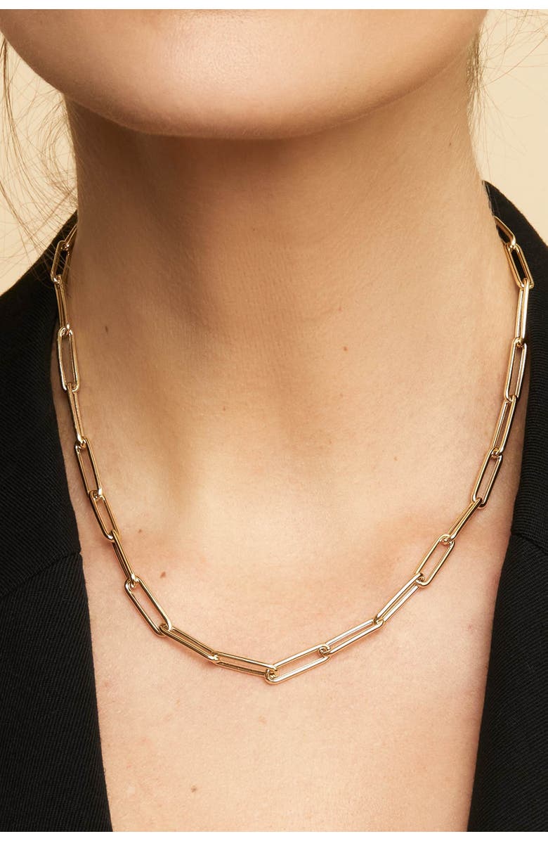 Oradina 14K Gold Bond Street Necklace Necklace, Alternate, color, Yellow Gold