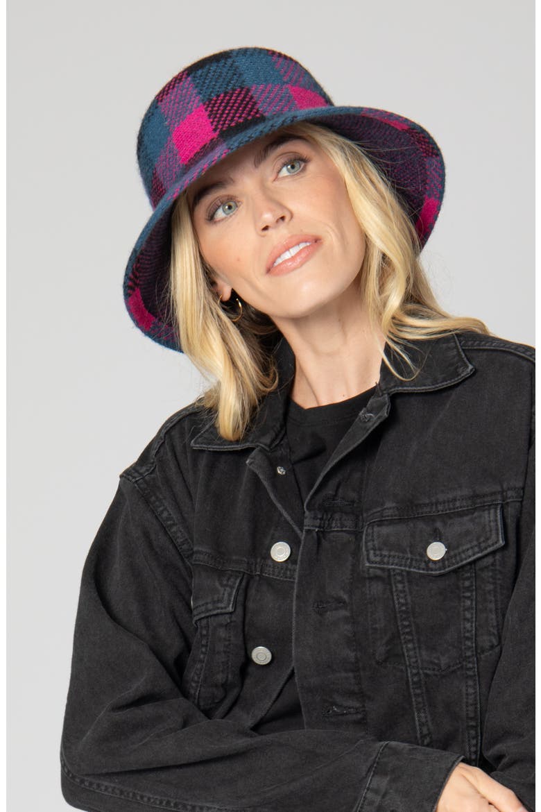 Plaid Bucket Hat, Alternate, color, PLAID