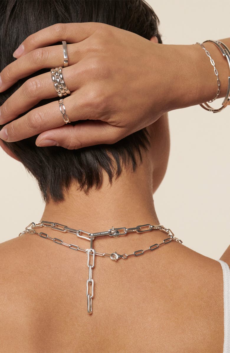 Monica Vinader Paper Clip Stacking Ring, Alternate, color,