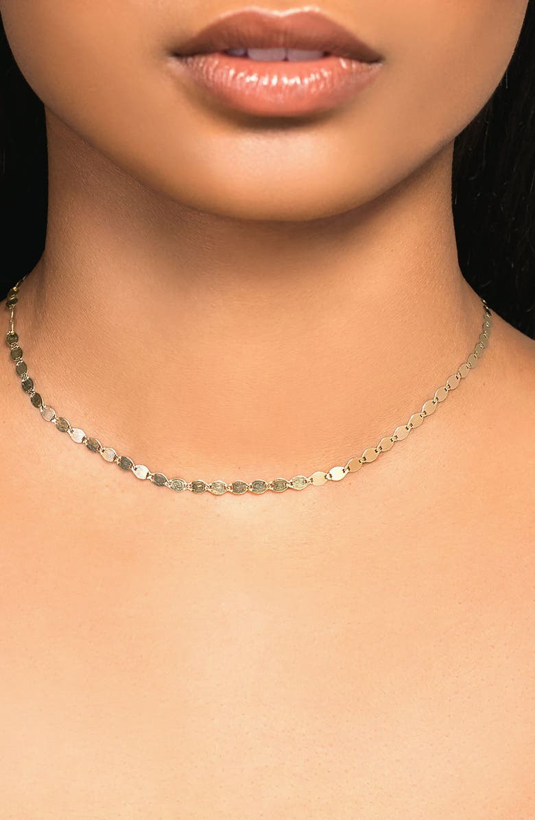 LANA 14K Gold Mega Nude Chain Choker Necklace, Alternate, color, 14Kyg