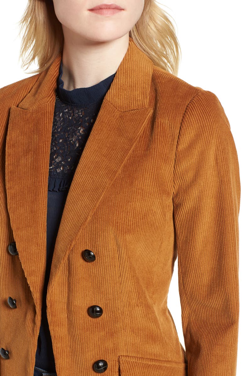 Chelsea28 Double Breasted Corduroy Blazer, Alternate, color, 
