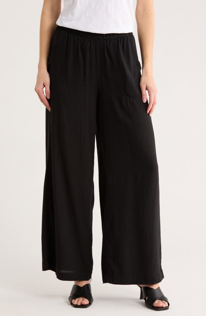 Splendid Capri Palazzo Pants, Main, color, Black