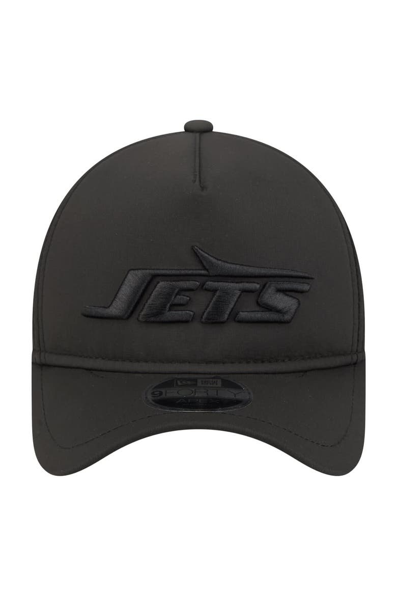 Men's New Era  Black New York Jets Apex 9FORTY Adjustable Hat, Alternate, color, Black