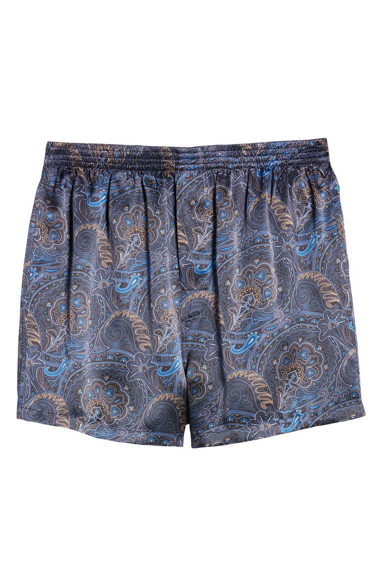 Majestic International Paisley Silk Boxers, Alternate, color,