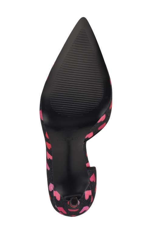 Nine West Folowe Pump In Black With Pink Hearts