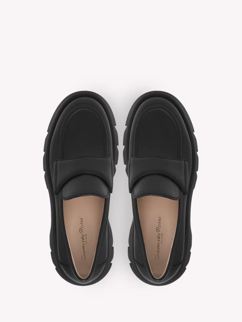Gianvito Rossi Argo Leather Loafers In Black