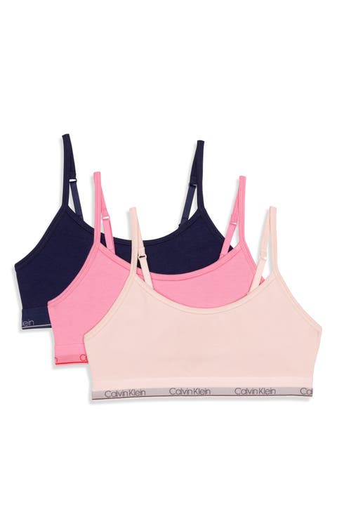 Kids' Assorted 3-Pack Stretch Cotton Sports Bras (Big Kid)