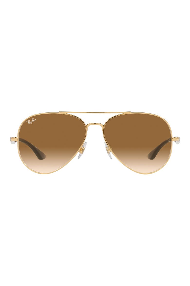 58mm Aviator Sunglasses, Main, color, ARISTA/ PINK GRADIENT BROWN