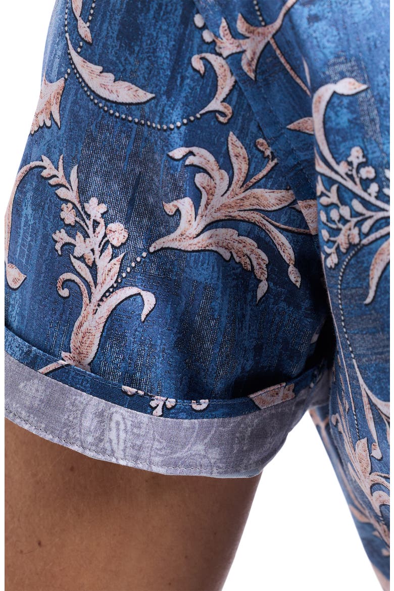 Junipero Short Sleeve Stretch Cotton Button-Up Shirt, Alternate, color, BLUE