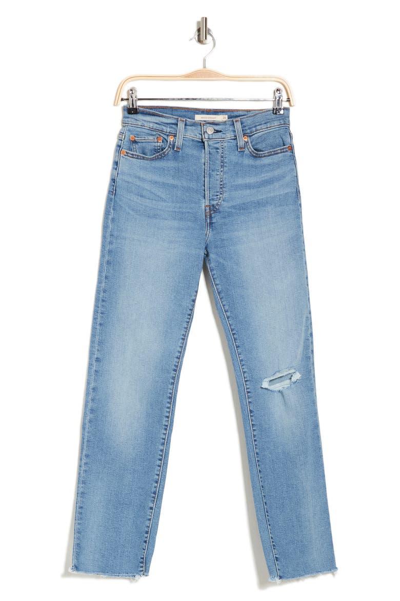 Wedgie Straight Leg Jeans, Alternate, color, NIGHT SIGHT