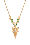 Girls Crew 18k Gold Plated Cubic Zirconia Elven Pendant Necklace