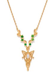 Girls Crew 18k Gold Plated Cubic Zirconia Elven Pendant Necklace