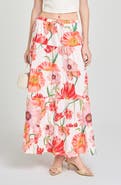 WAYF Marigold Tiered Midi Skirt