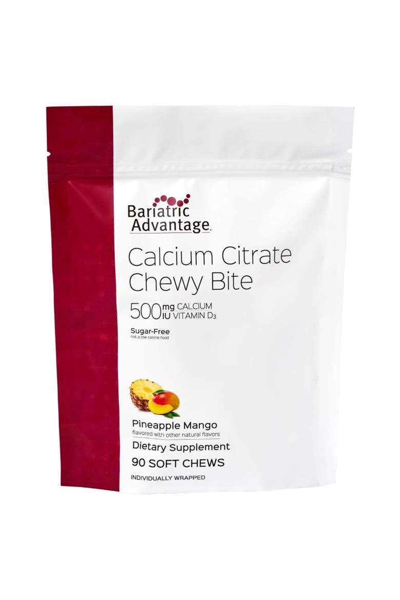 Calcium Citrate Chewy Bites 500 mg Vitamin D3 Supplement 90 Count 90 Count, Main, color, None