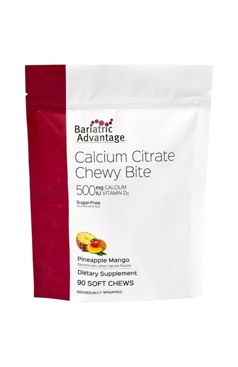 Calcium Citrate Chewy Bites 500 mg Vitamin D3 Supplement 90 Count 90 Count
