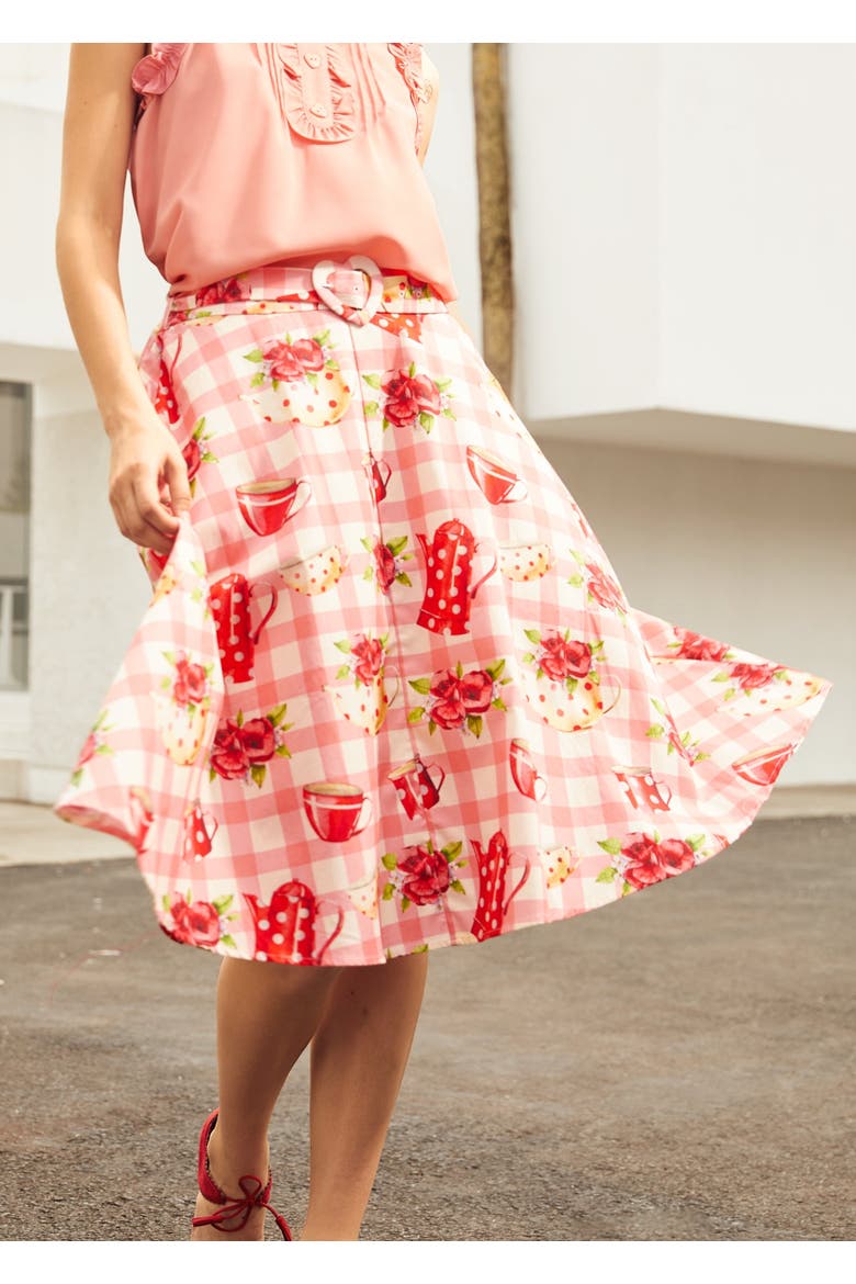 Tea Time Cutie Skirt, Alternate, color, Strawberry Teacake