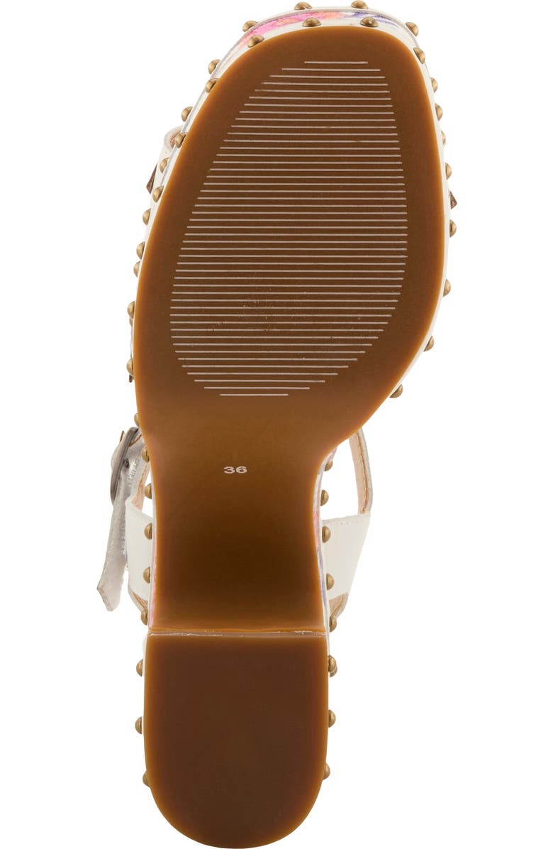 L'Artiste by Spring Step Deckedout Ankle Strap Platform Sandal, Alternate, color, White Multi