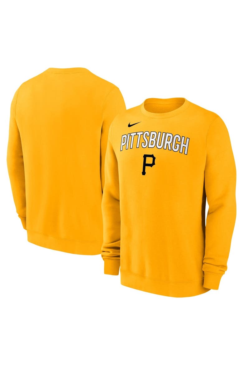 Men's Nike Gold Pittsburgh Pirates Pullover Sweatshirt, Main, color, Gold
