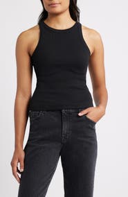 Mavi Jeans Rib Stretch Cotton Tank