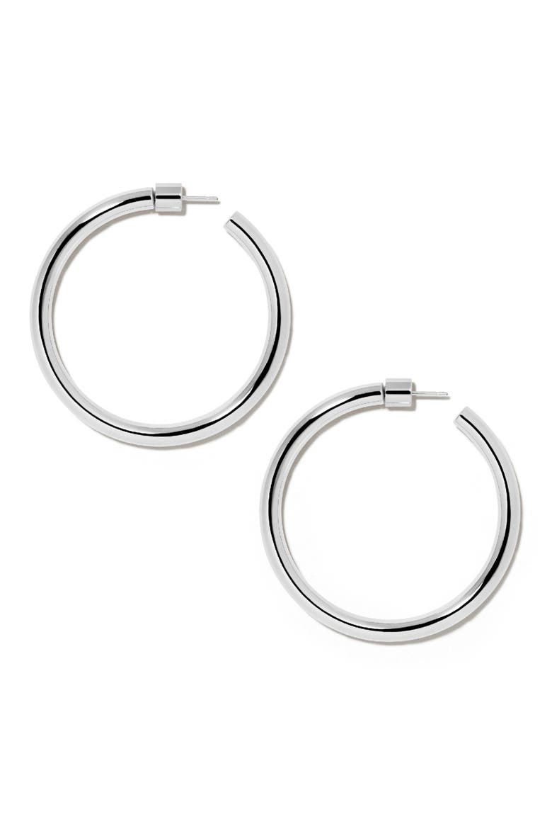 Lilly Baby Hoops, 1.5-Inch, Main, color, SILVER