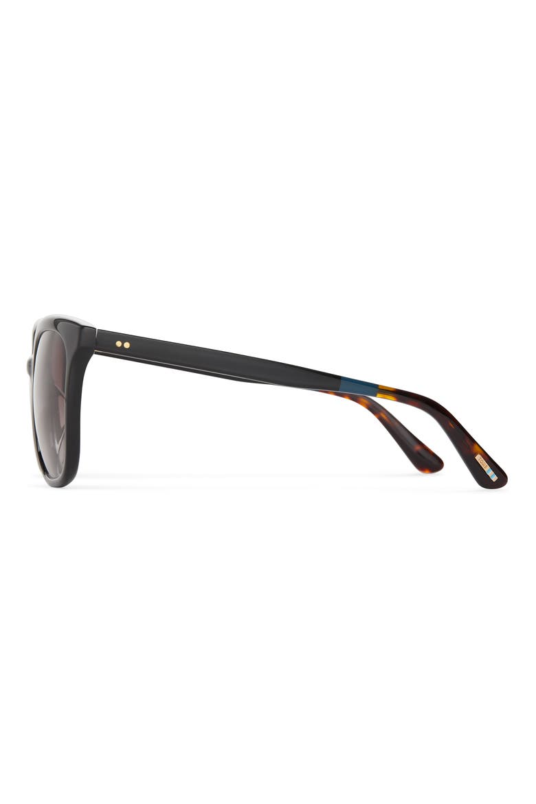 Charmaine 54mm Square Sunglasses, Alternate, color, SHINY BLACK/ DARK GREY