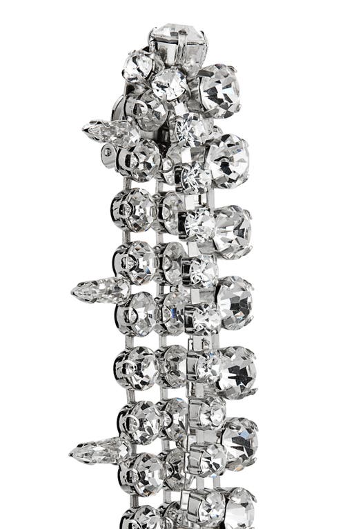 Area Crystal Fringe Front/back Drop Earrings In Metallic