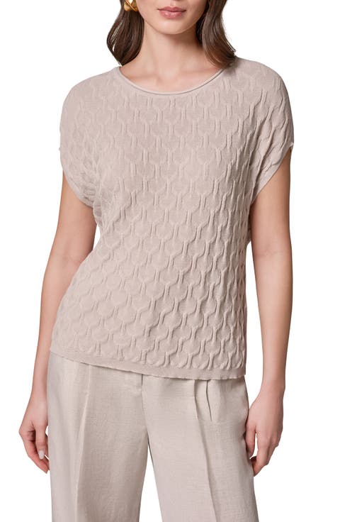 Texture Short Sleeve Sweater